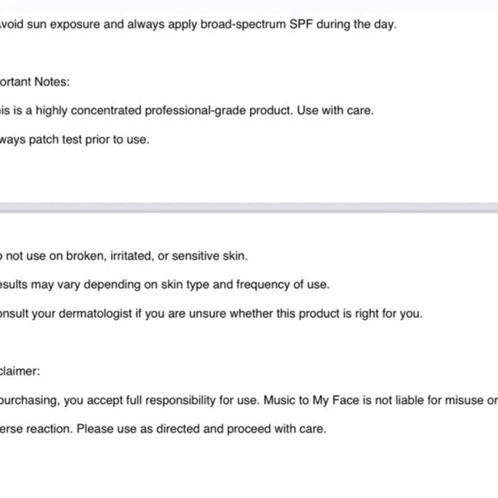 Music to My Face Lactic Acid Skincare Bottle - Picture 7 of 8